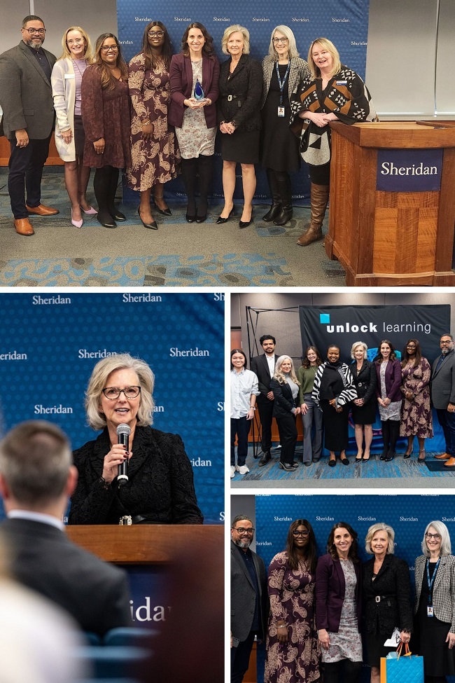 A colleage of CEO Lynn Hiebert and staff attending the Sheridan College WIF Awards Ceremony 